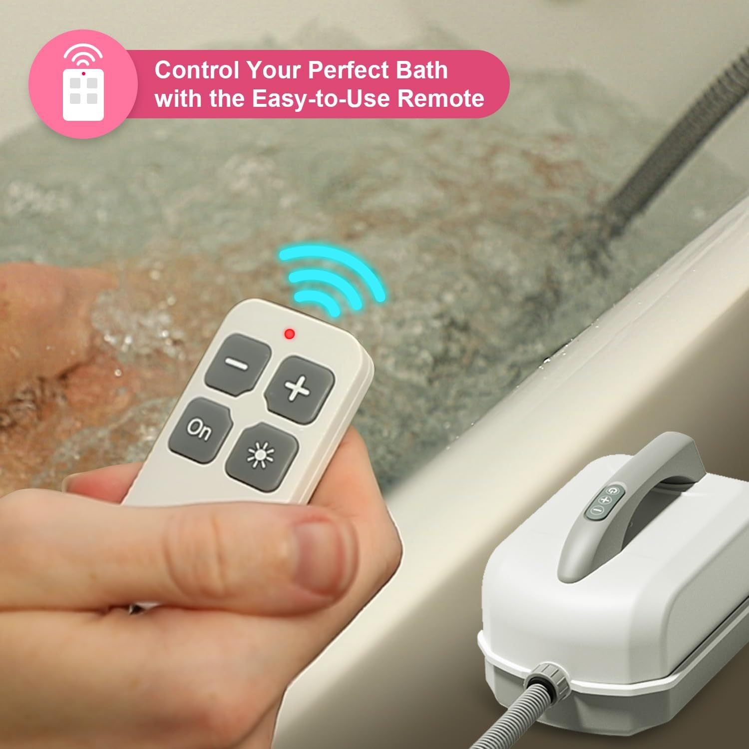 Inflatable Bubble Massage Bath Mat with Hydrotherapy