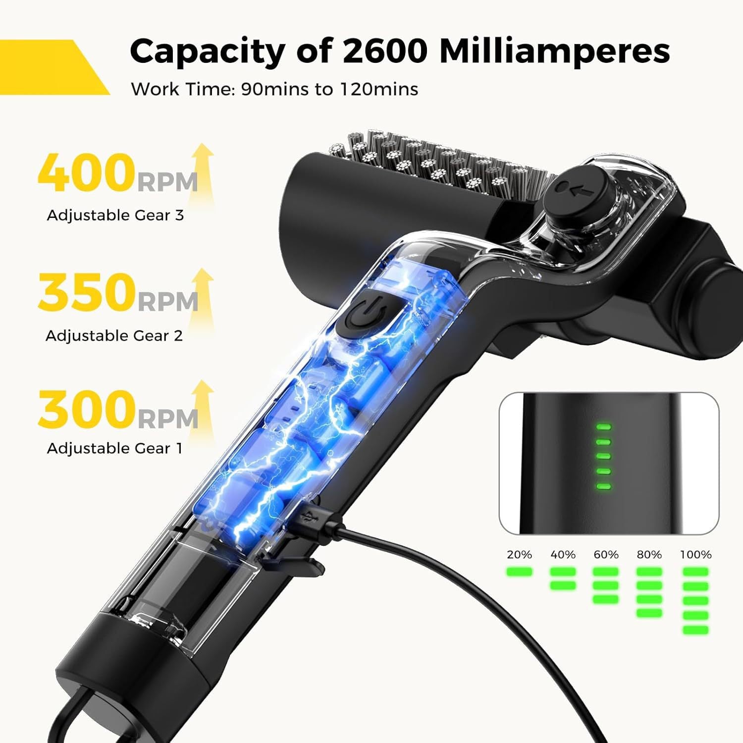 Electric barbecue brush